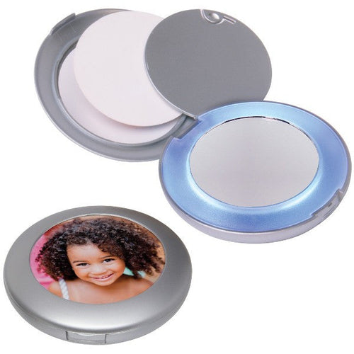 Lighted Compact Mirror Combined