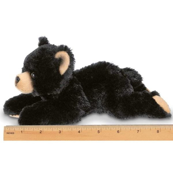 Lil' Smokie Small Plush Black Bear Measuring Horizontally