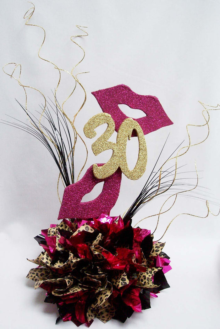 Lips & leopard Centerpiece