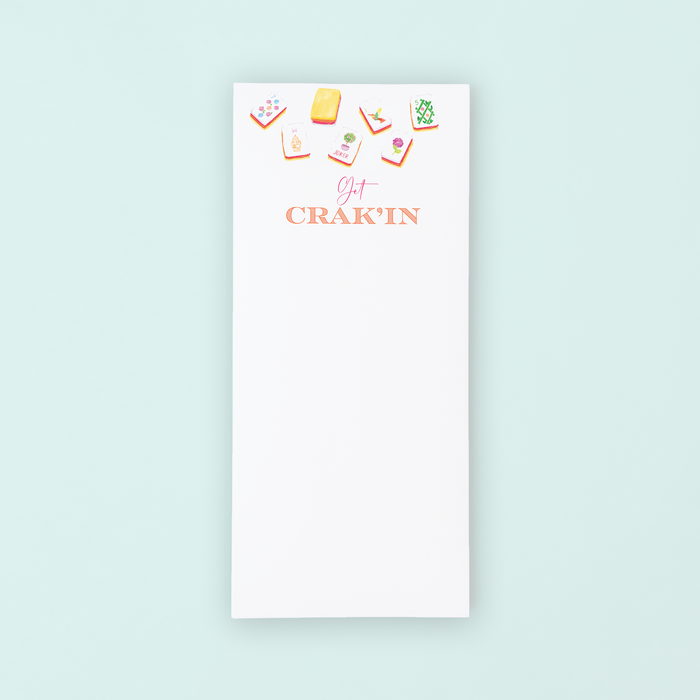 List Note Pad Sunset Mahjong Tiles "Get Crak'in"