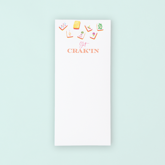 List Note Pad Sunset Mahjong Tiles "Get Crak'in"