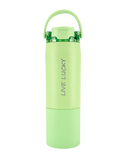 "Live Lucky" Green Wellness Water Bottle - Kiwi