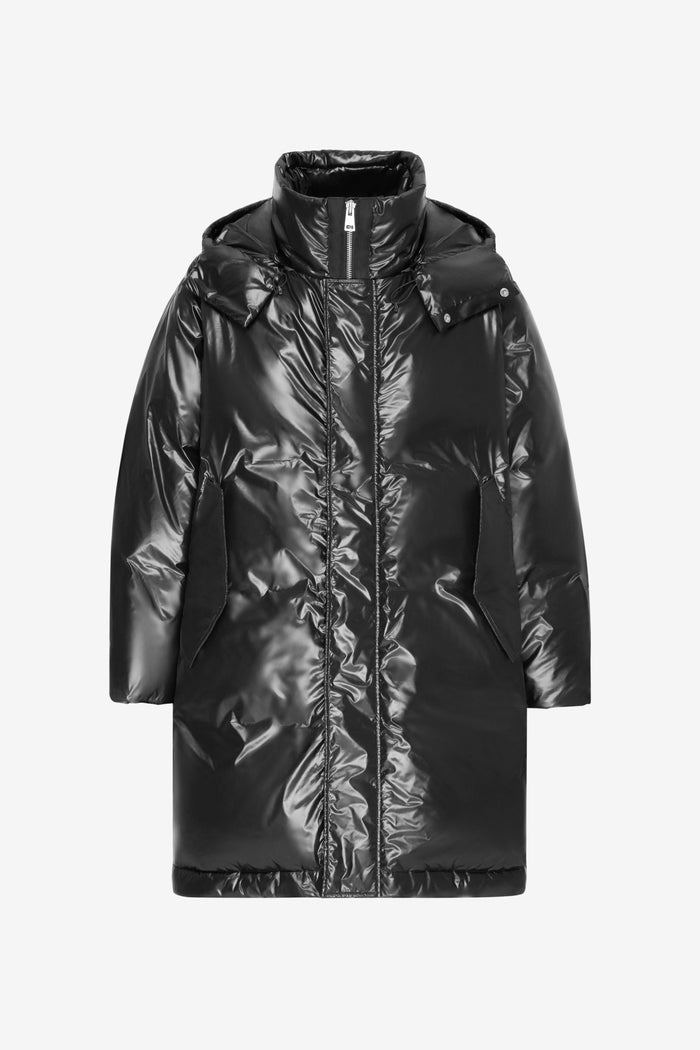 ETUDES STUDIO LONG DOWN PARKA SHINY BLACK 1