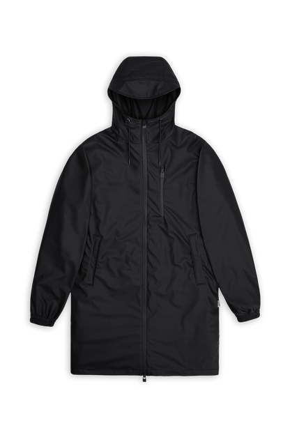 RAINS Long Storm Breaker Black Jacket