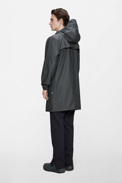 RAINS Long Storm Breaker Dark Grey Jacket