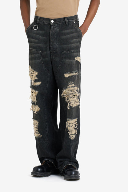 ETUDES STUDIO LOOSE CARPENTER PANT BLACK 3