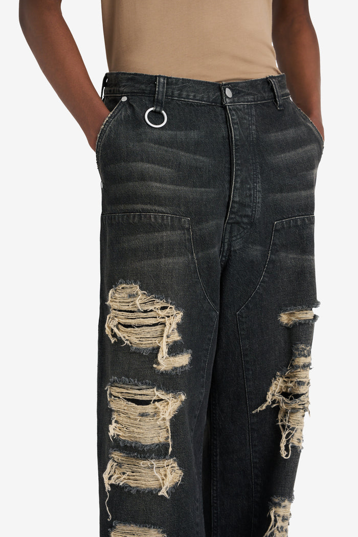 ETUDES STUDIO LOOSE CARPENTER PANT BLACK 4