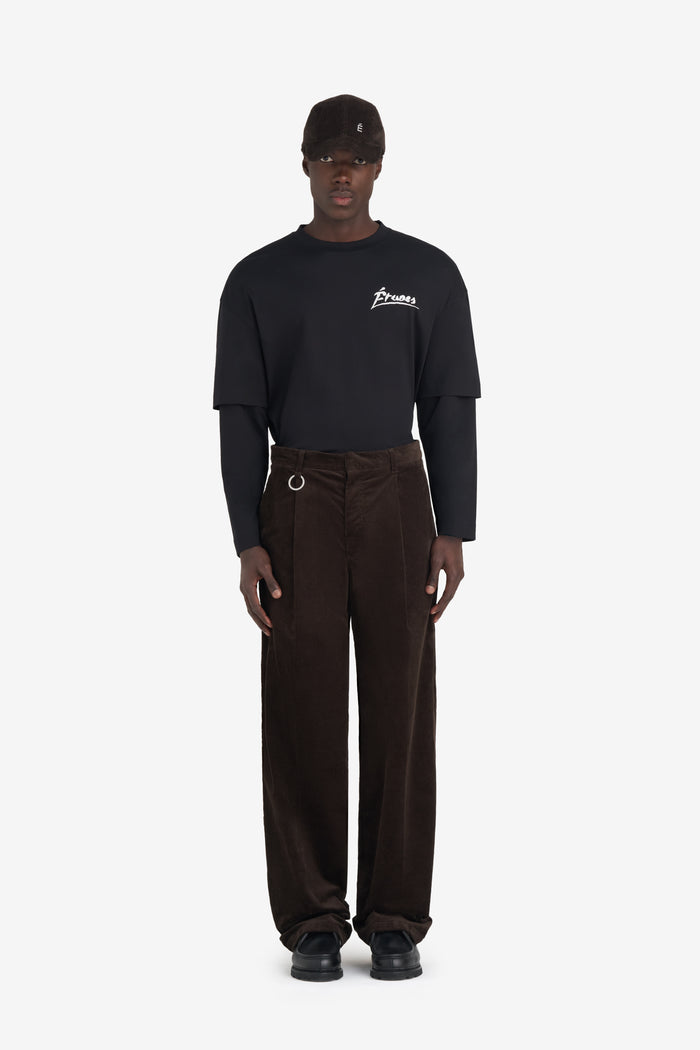 ETUDES STUDIO LOOSE CHINO PANT DARK BROWN 3