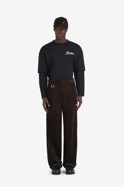 ETUDES STUDIO LOOSE CHINO PANT DARK BROWN 3