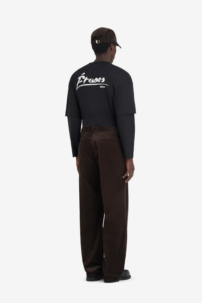 ETUDES STUDIO LOOSE CHINO PANT DARK BROWN 4