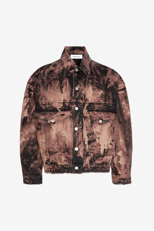 ÉTUDES STUDIO LOOSE DENIM JACKET BLEACH BROWN 1