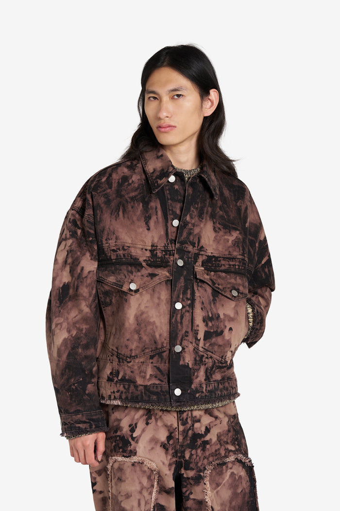 ÉTUDES STUDIO LOOSE DENIM JACKET BLEACH BROWN 4