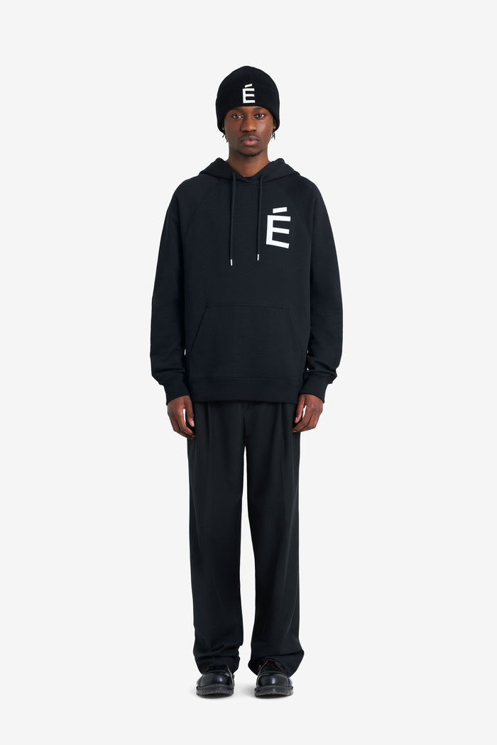 ETUDES STUDIO LOOSE HOODIE BIG E BLACK 2