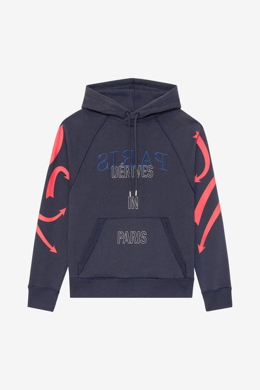 ETUDES STUDIO LOOSE HOODIE DERIVES NAVY 1