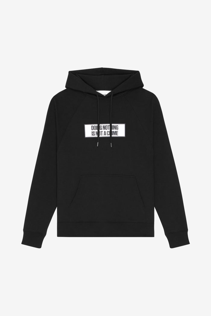 ETUDES STUDIO LOOSE HOODIE NOT A CRIME BLACK 1