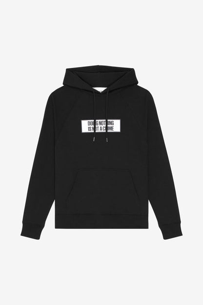 ETUDES STUDIO LOOSE HOODIE NOT A CRIME BLACK 1