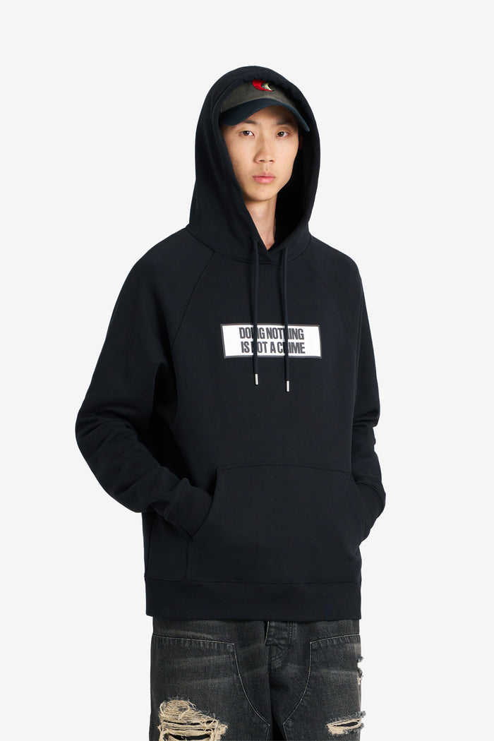 ETUDES STUDIO LOOSE HOODIE NOT A CRIME BLACK 3