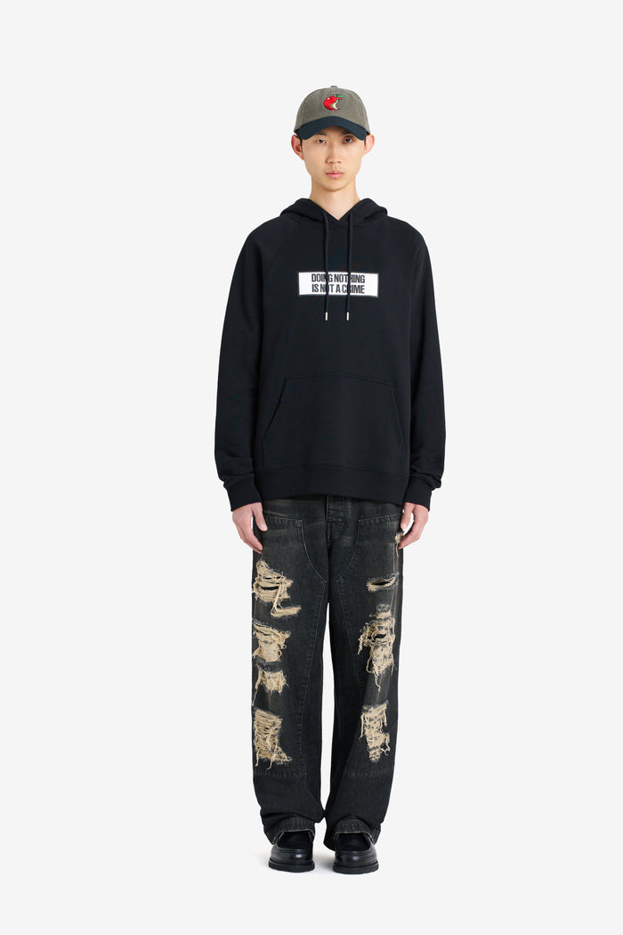 ETUDES STUDIO LOOSE HOODIE NOT A CRIME BLACK 2