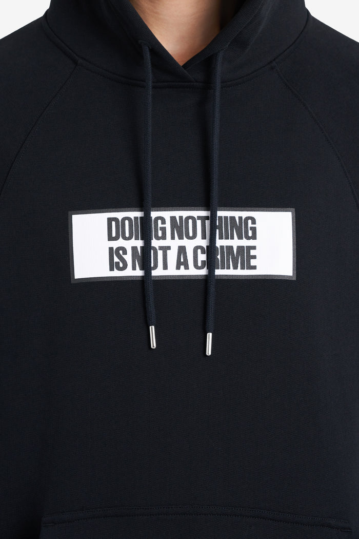 ETUDES STUDIO LOOSE HOODIE NOT A CRIME BLACK 4