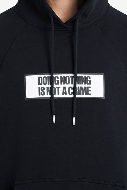 ETUDES STUDIO LOOSE HOODIE NOT A CRIME BLACK 4
