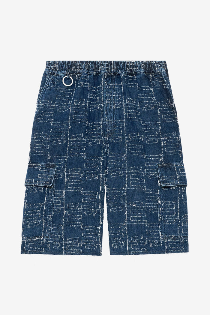 ETUDES STUDIO LOOSE JACQUARD SHORT BLUE 1