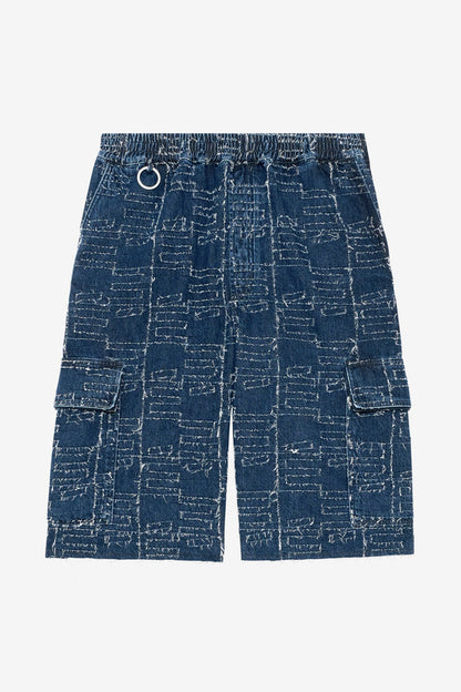 ETUDES STUDIO LOOSE JACQUARD SHORT BLUE 1