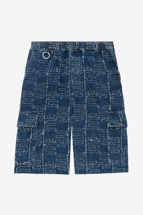 ETUDES STUDIO LOOSE JACQUARD SHORT BLUE 1