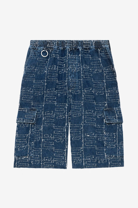ETUDES STUDIO LOOSE JACQUARD SHORT BLUE 1