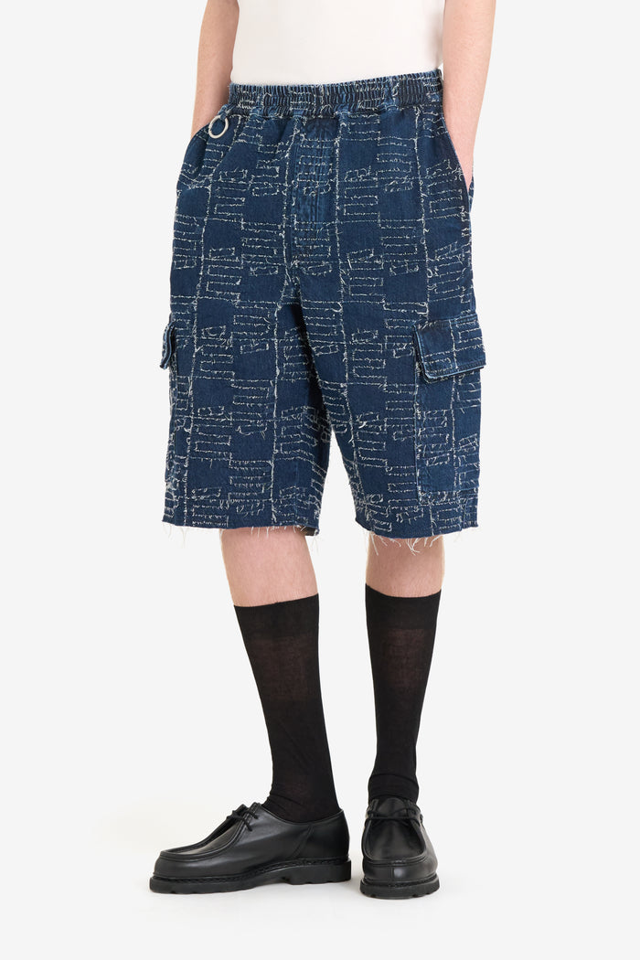 ETUDES STUDIO LOOSE JACQUARD SHORT BLUE 3