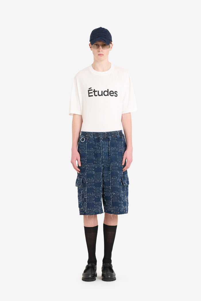 ETUDES STUDIO LOOSE JACQUARD SHORT BLUE 2