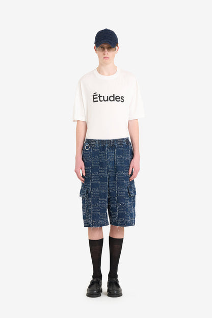 ETUDES STUDIO LOOSE JACQUARD SHORT BLUE 2
