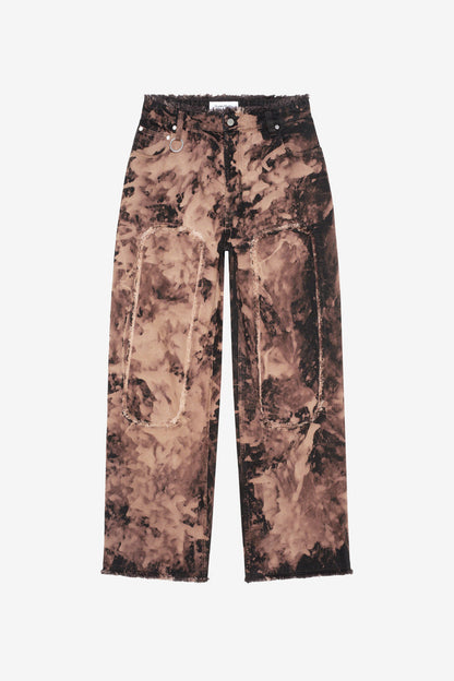 ÉTUDES STUDIO LOOSE JEANS PATCH BLEACH BROWN 1