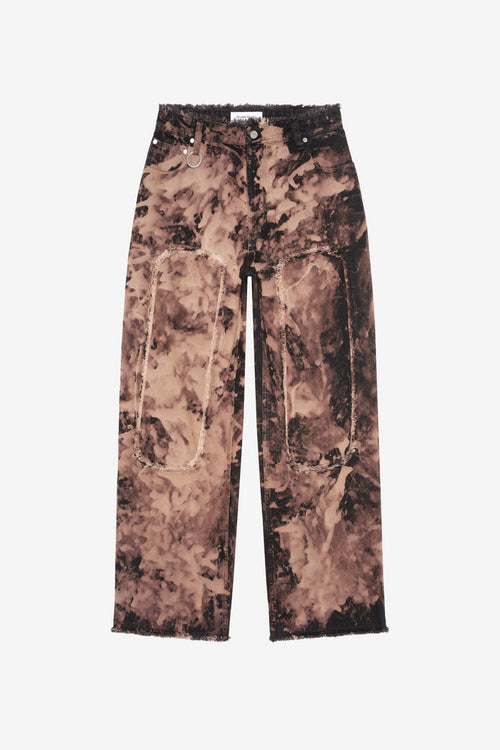 ÉTUDES STUDIO LOOSE JEANS PATCH BLEACH BROWN 1