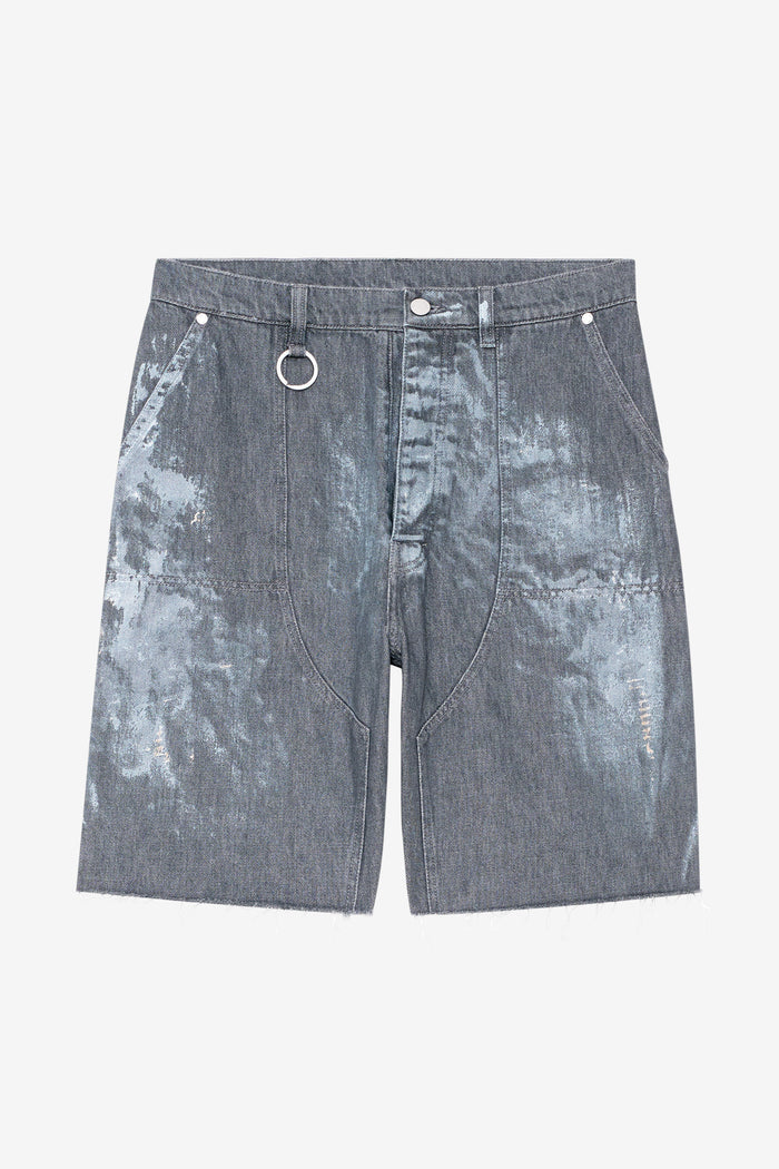 ETUDES STUDIO LOOSE JEANS SHORTS PAINT GREY 1