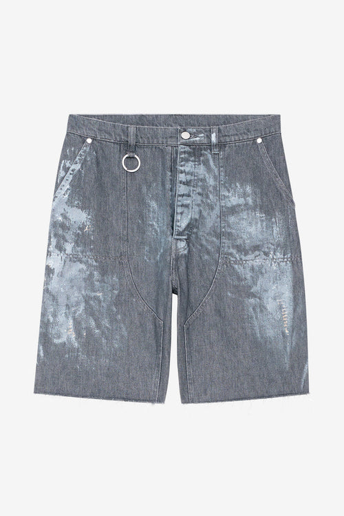 ETUDES STUDIO LOOSE JEANS SHORTS PAINT GREY 1