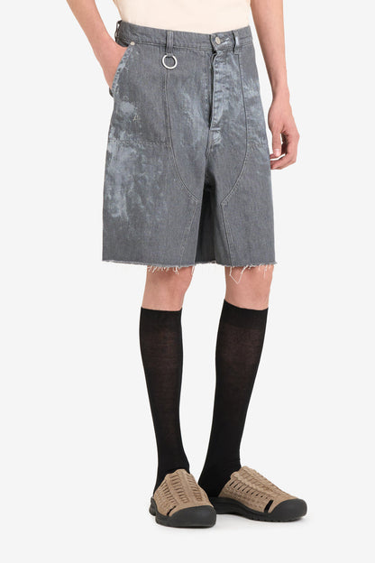 ETUDES STUDIO LOOSE JEANS SHORTS PAINT GREY 3
