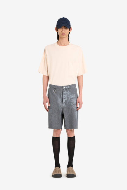 ETUDES STUDIO LOOSE JEANS SHORTS PAINT GREY 2