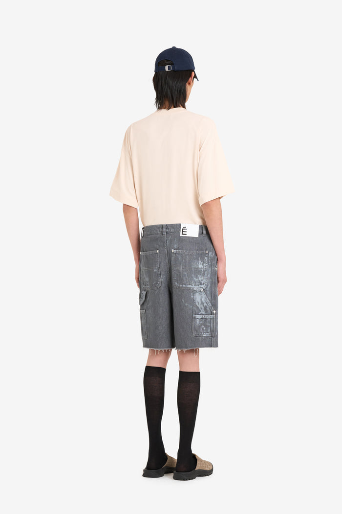ETUDES STUDIO LOOSE JEANS SHORTS PAINT GREY 5