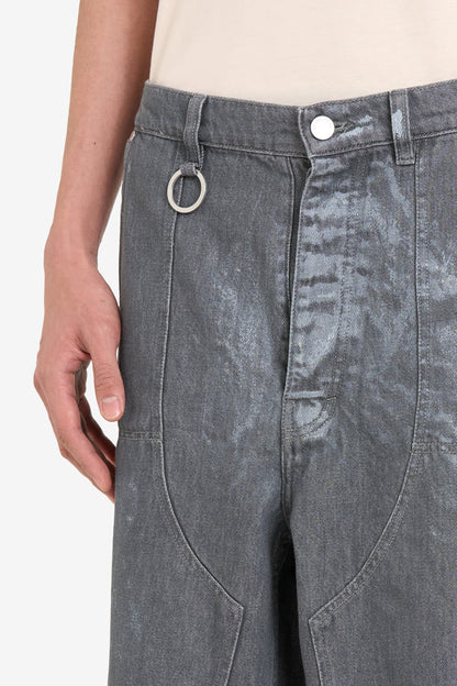 ETUDES STUDIO LOOSE JEANS SHORTS PAINT GREY 4