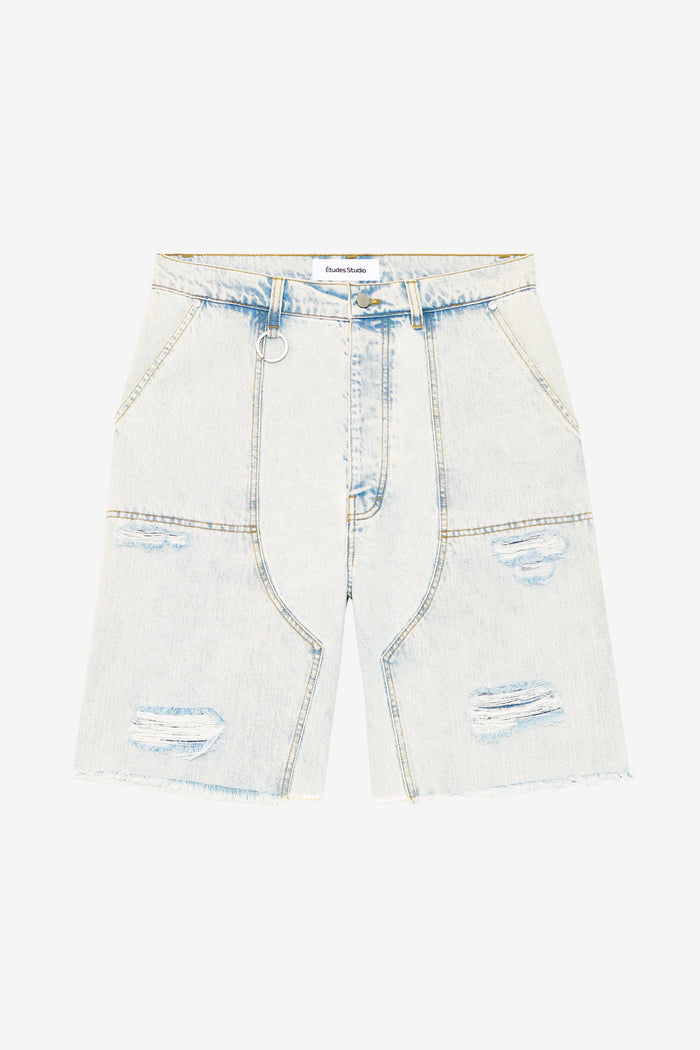 ETUDES STUDIO LOOSE JEANS SHORTS BLEACH BLUE 1