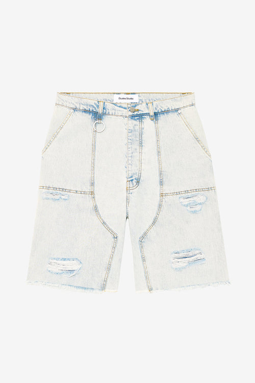 ETUDES STUDIO LOOSE JEANS SHORTS BLEACH BLUE 1