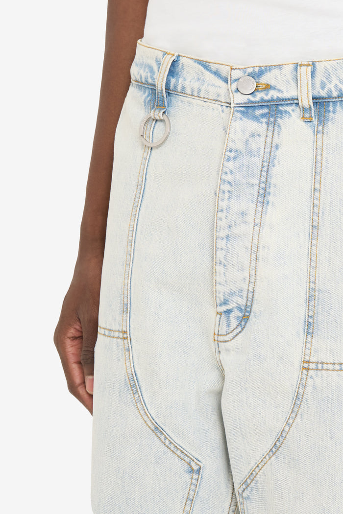 ETUDES STUDIO LOOSE JEANS SHORTS BLEACH BLUE 4