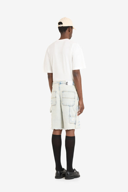 ETUDES STUDIO LOOSE JEANS SHORTS BLEACH BLUE 5