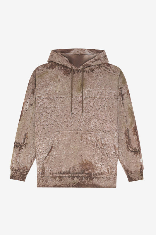 ETUDES STUDIO LOOSE RAW EDGES HOODIE BROWN 1