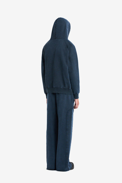ETUDES STUDIO LOOSE ZIPPED HOODIE EMB NAVY 5
