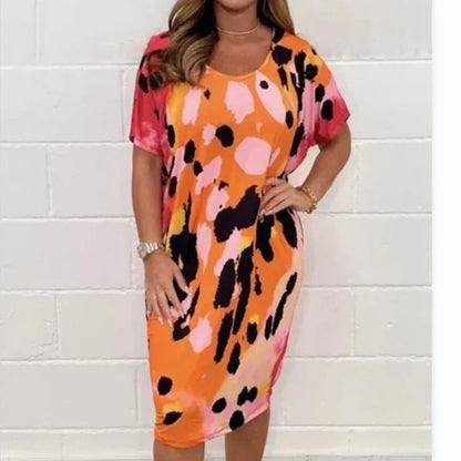 Louisa - Robe Décontractée Ample à Imprimé Léopard