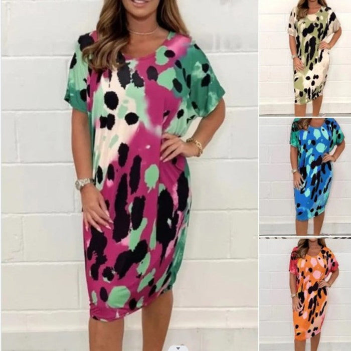 Louisa - Robe Décontractée Ample à Imprimé Léopard