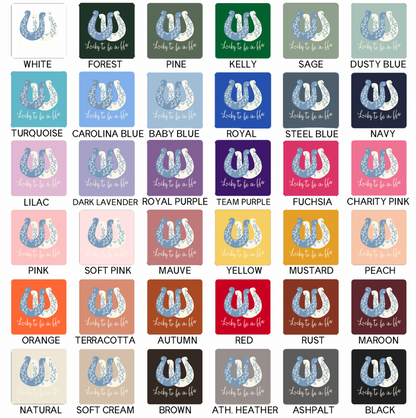 Lucky To Be In FFA Horseshoe- Bella Canvas T-Shirt