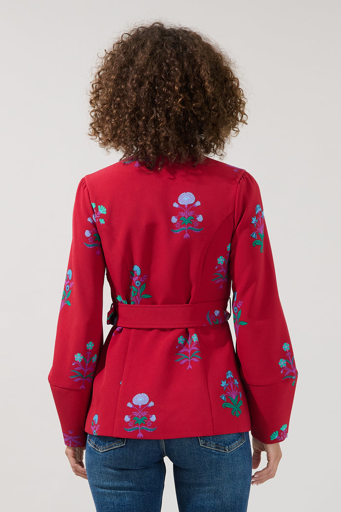 Lutie Peplum Jacket Genora Floral