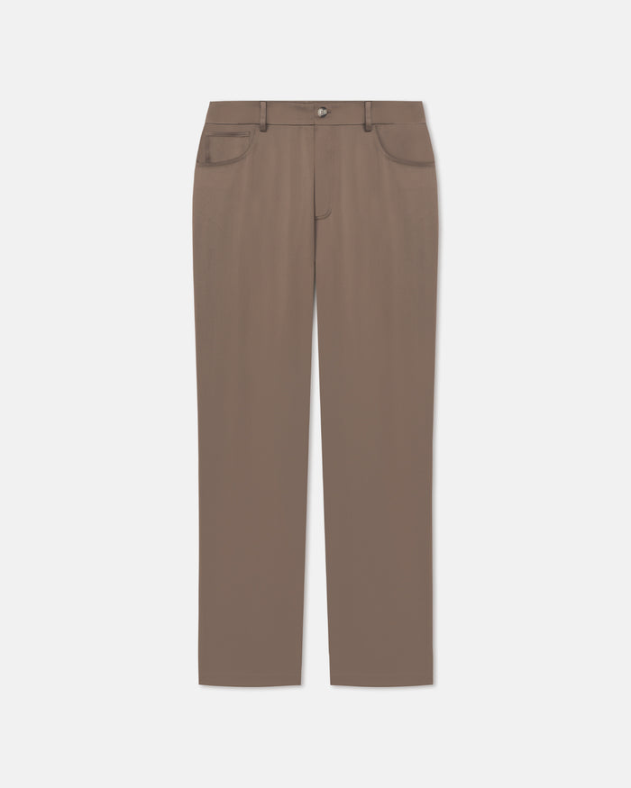 Macen - Slip Satin Trousers - Coffee Bean